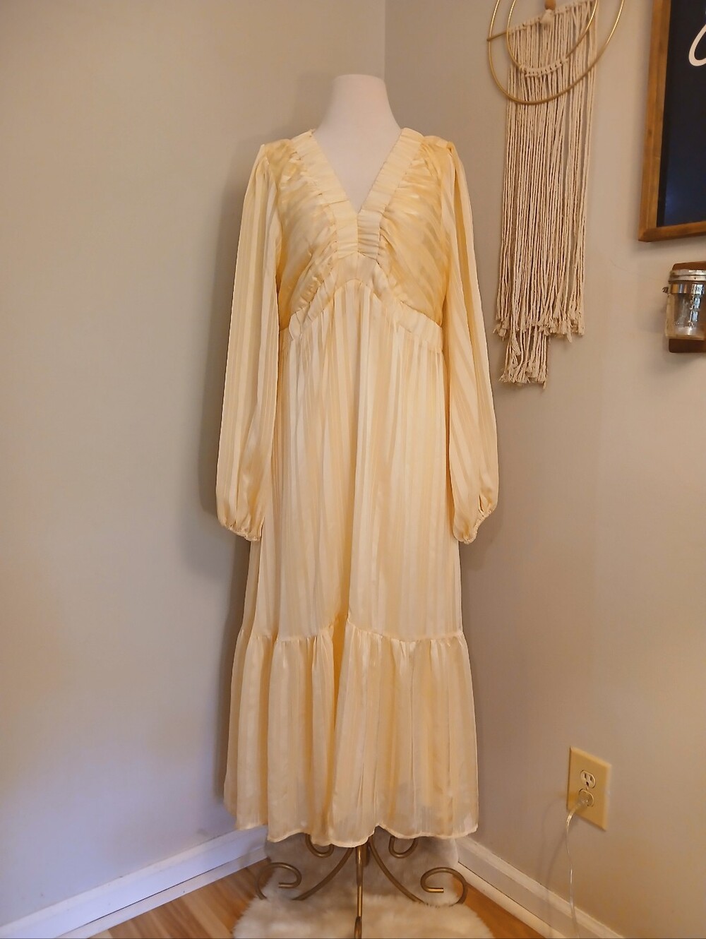 Flying Tomato Butter Yellow Maxi Dress